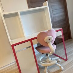 IKEA　勉強机　ミッケ　イトーキ　チェア　セット　ピンク