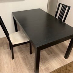 IKEA ダイニングセット(カラー：ブラック)