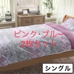 ♥️新品・2枚セット♥️＜シングル＞西川 取り付け簡単 毛布いら...