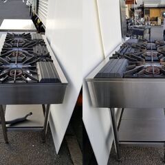 業務用 ガステーブル 5口 コメットカトウ XY-12605T 1200×奥行600×高さ800mm 都市ガス 13A 2011年製