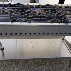 業務用 ガステーブル 5口 コメットカトウ XY-12605T 1200×奥行600×高さ800mm 都市ガス 13A 2011年製