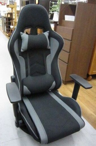R407 座椅子 ゲーミングチェア型 ローチェア 座面回転式 リクライニング 美品