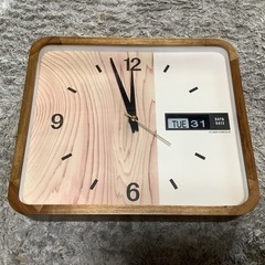 【リサイクルサービス八光】カレンダー ウォールクロック　木製壁掛け時計