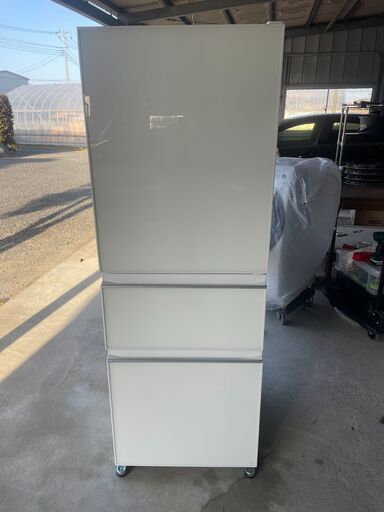 (売約済み)【美品】 MITSUBISHI 三菱 330L 3ドア冷蔵庫 ナチュラルホワイト　MR-CG33EW　2019年製