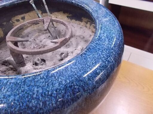 火鉢 海鼠釉 幅39cm なまこ釉 手あぶり メダカ 金魚鉢 ナマコ 和風