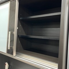 美原店 ニトリ キッチンボードポスティア100KBBK 食器棚 キッチン収納