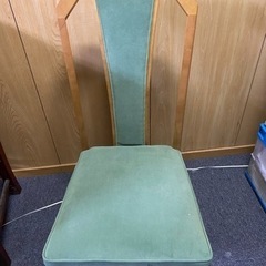 緑椅子木製２つセット