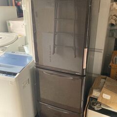 ☆中古￥28,800！【会員価格￥28,800】SHARP　350㍑3ドア冷蔵庫　家電　2016年製　SJ-PW35B-T型　幅60cmｘ奥行66cmｘ高さ169cm　【BB019】