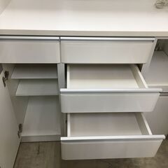 ②ニトリ キッチンボード クリスナ 幅120cm レンジボード 食器棚 システムキッチンボード ホワイト系 おしゃれ 大型家具 収納キッチン クリーニング済 堺市 石津【ジャングルジャングルサカイ石津店】 ②ニトリ キッチンボード クリスナ 幅120cm レンジボード 食器棚