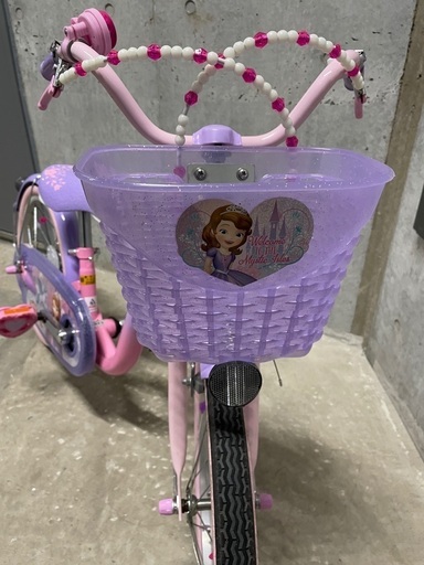 良品✨自転車 女の子 子供用　ディズニー ソフィア 紫 18インチ 動作良好 良品✨自転車 女の子 子供用 ディズニー ソフィア 紫 18インチ 動作