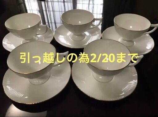 ☆カップ＆ソーサー 5客セット NIKKO IRONSTONE コーヒーカップ ティーカップ ニッコー 陶器 DOUBLE PHOENIX 食器 ダブルフェニックス 札幌 北20条店 ☆カップ＆ソーサー 5客セット NIKKO IRONSTONE コーヒーカップ ティー