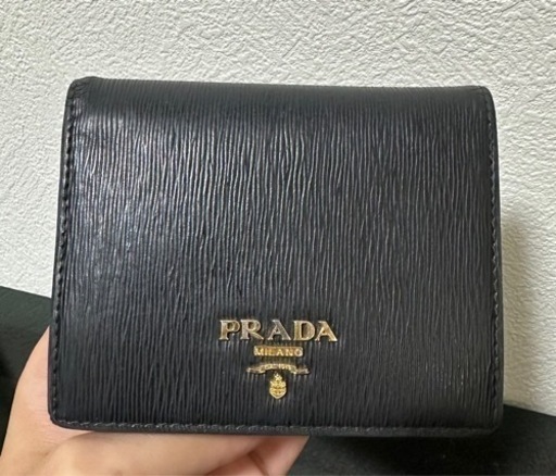 【お取引成立】PRADA プラダ1MV204 VITELLO MOVE NERO二つ折り財布