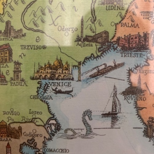 イタリア地図　ポスター
