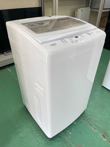 ☆高年式☆新生活 7kg洗濯機 2022年 AQW-S7M(W) AQUA ガラストップ 50 ...