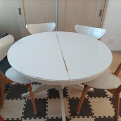 【最終値下げ／4/29まで】IKEA 伸縮ダイニングテーブルセット