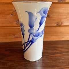 花瓶 花さし used 花柄 陶器 ホワイト