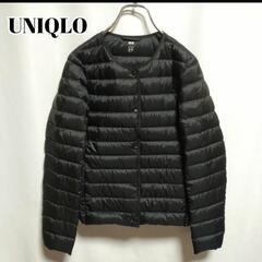 美品★UNIQLOダウン黒　圧縮袋つき