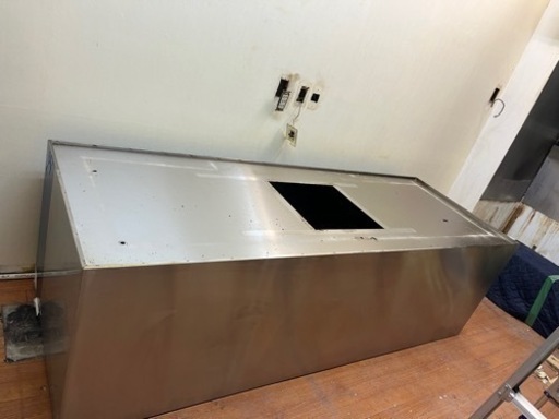 ステンレスフード ダクトフード ダクトカバー 換気扇フード W2100×D750×H660厨房機器 飲食店 引取限定 ステンレスフード ダクトフード ダクトカバー 換気扇フード W2100×D750