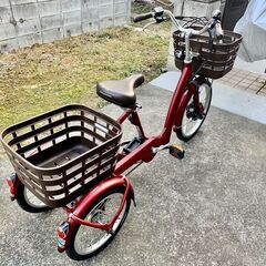 ブリヂストン 電動アシスト三輪車 ラクットワゴン 新古車 ルビーレッド