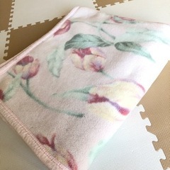 毛布　ブランケット　ピンク　花柄
