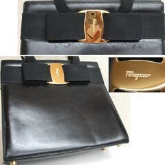 サルヴァトーレ フェラガモ レザー ハンドバッグ ショルダーバッグ