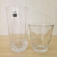 【あげます】【M242】グラス 2客 セット ガラス製品 コップ...