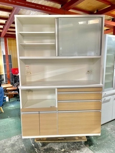 激安‼️ 松田家具 140センチ幅キッチンボード食器棚キッチン収納