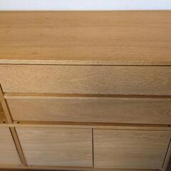 無印　オーク材　スタッキングキャビネット
