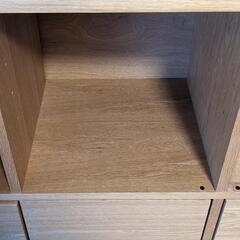 無印　オーク材　スタッキングキャビネット