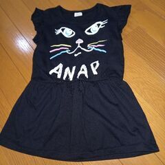 【もうすぐ処分】★ANAP★ネコの顔柄チュニック★