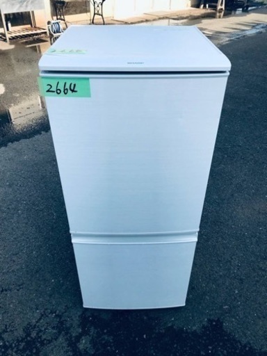 2664番 シャープ✨冷凍冷蔵庫✨SJ-D14C-W‼️