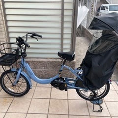 ♪値下げしました♪ Gyutto (ギュットクルーム)　電動自転車　子ども用レインカバー＋全体カバー付き