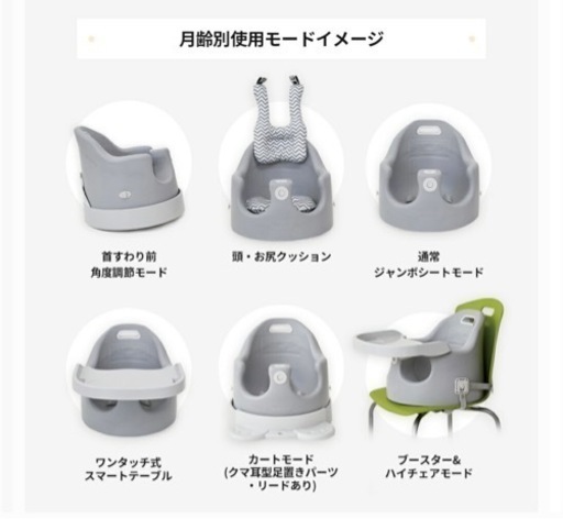 お譲り決定　Bonbebe 5way 多機能 ベビーチェア　首座り前から使えるチェアー