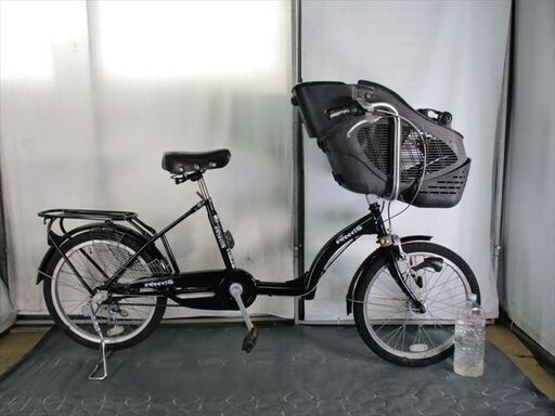 C516★\\19800★ 整備済み　中古子乗せ自転車 ブラック　3人乗り対応【20インチ 】