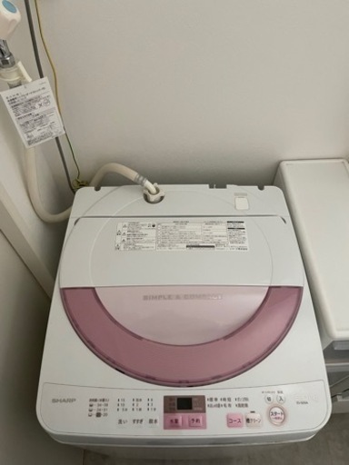 シャープ　SHARP  洗濯機　6kg  2017年製