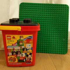 [お話中]LEGO レゴブロック ミッキーバケツ＆基礎板セット