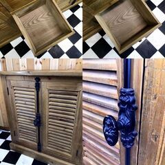 アンティークキャビネット　1750×510×830　大型　インテリア　店舗展示用　飾り棚　オブジェ　古道具