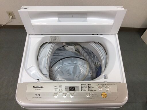 （4/24受渡済）JT6188【Panasonic/パナソニック 5.0㎏洗濯機】美品 2018年製 NA-F50B12 家電 洗濯 簡易乾燥付