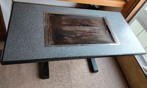 鉄板付きテーブル　LPガス用 業務用 タケウチ LPガス お好み焼 テーブル 鉄板