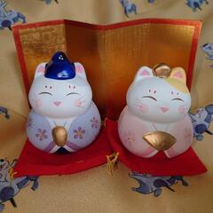 陶器製雛人形【ネコ】