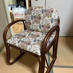 籐らくらく座椅子　ハイタイプ　籐製チェア　座椅子