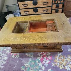 希少★　最高級　鉄刀木　火鉢　囲炉裏座卓　テーブル