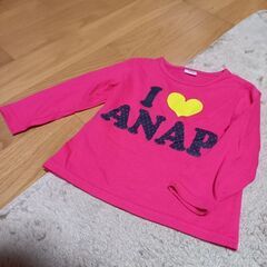 ★ANAP★ドットロゴ長袖Tシャツ(ピンク)★