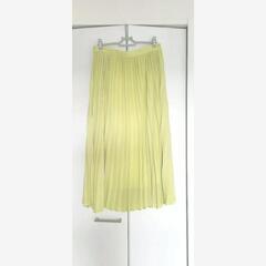 XL　ライトグリーン　プリーツスカート