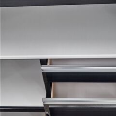 ☆ジモティ割あり☆ レンジボード 黒 H117×D48×W202 クリーニング済み 