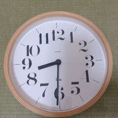 【ジャンク品】掛け時計 レムノス リキ クロック アナログ 20cm