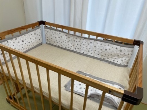 ファルスカベビーベッド・エアリーマットレス・ベッドガード・物置用網