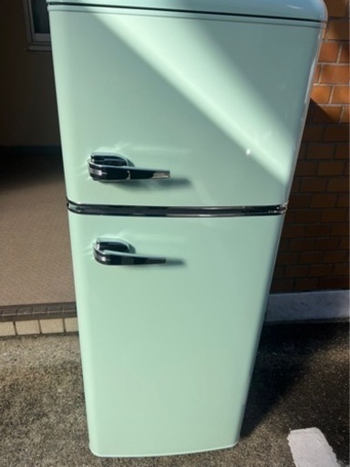 レトロ冷蔵庫★2021年製★2ドア冷蔵庫