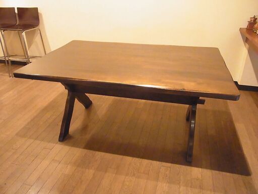 カリモク RUSTIC　テーブル　木製　昭和レトロ