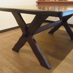 カリモク RUSTIC　テーブル　木製　昭和レトロ